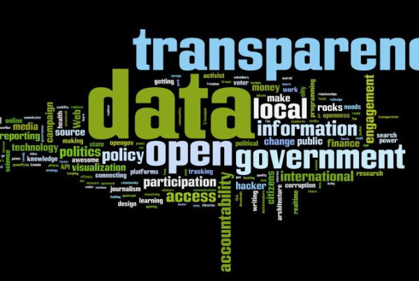 Word bubble of government transparency