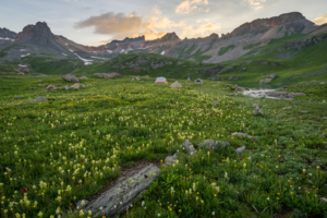 Photograph of tents in Ice Lakes Basin