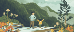 Banner from cover of National parks book
