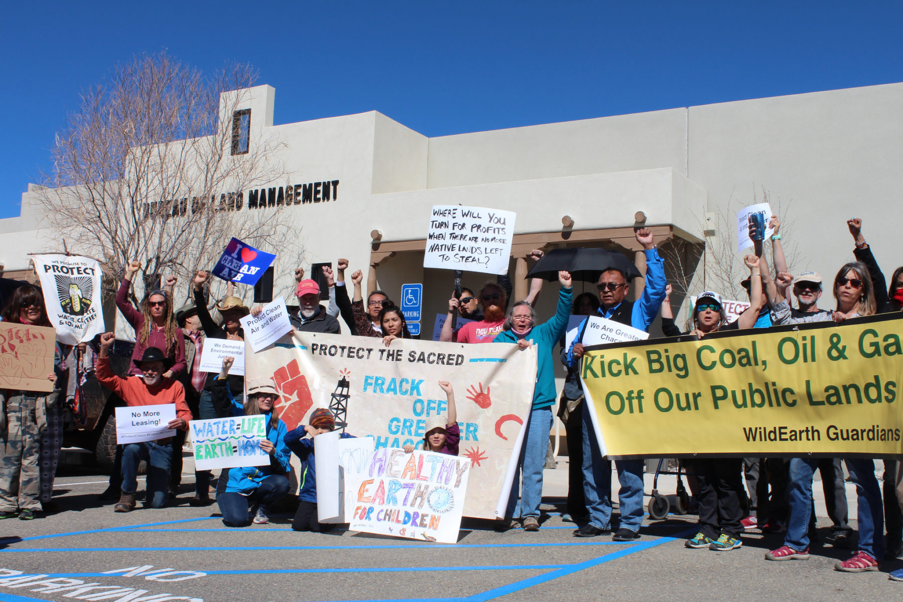 New Mexicans Protest New Fracking in Greater Chaco and Greater Carlsbad