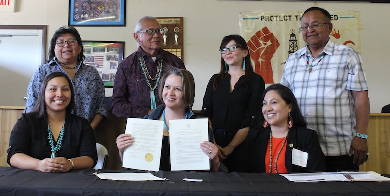 Signing NM Land Office Chaco Executive Order